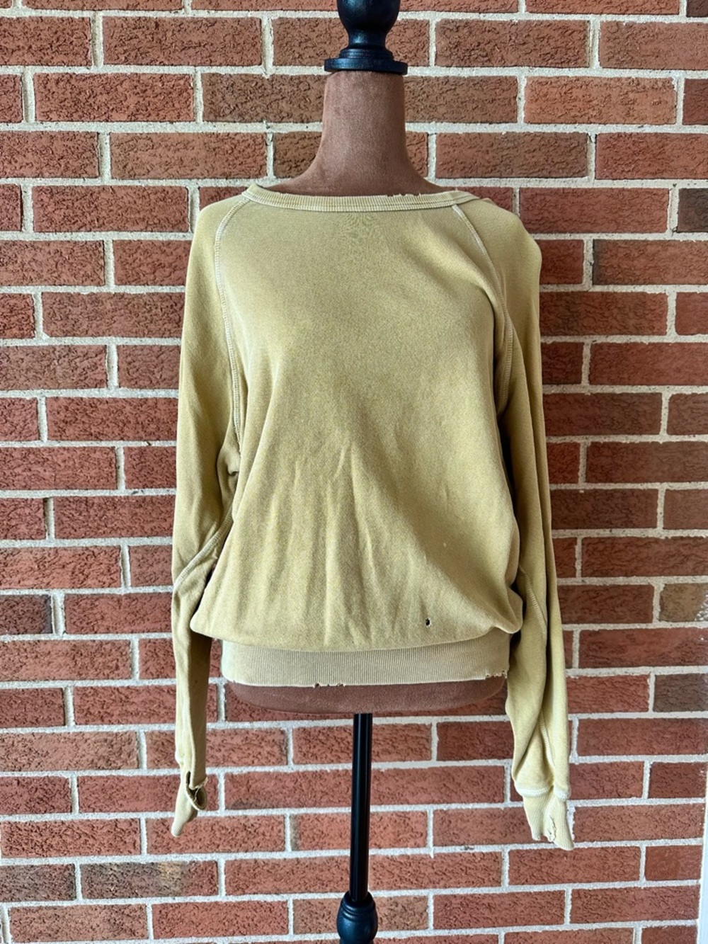 THE GREAT Light Yellow The College Sweatshirt Women's, Size 0